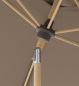 Preview: Doppler Balkon Kurbelschirm ALU WOOD Ultra 210x140cm höhenverstellbar Greige
